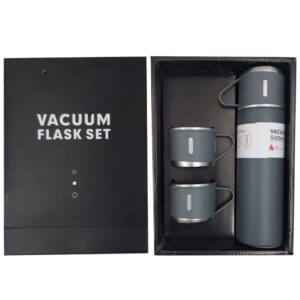 Garrafa Térmica Personalizada 500ml com 3 Xícaras - HUBESN-BZR-Z303