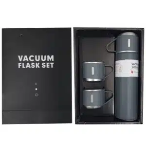 Garrafa Térmica Personalizada 500ml com 3 Xícaras - HUBESN-BZR-Z303