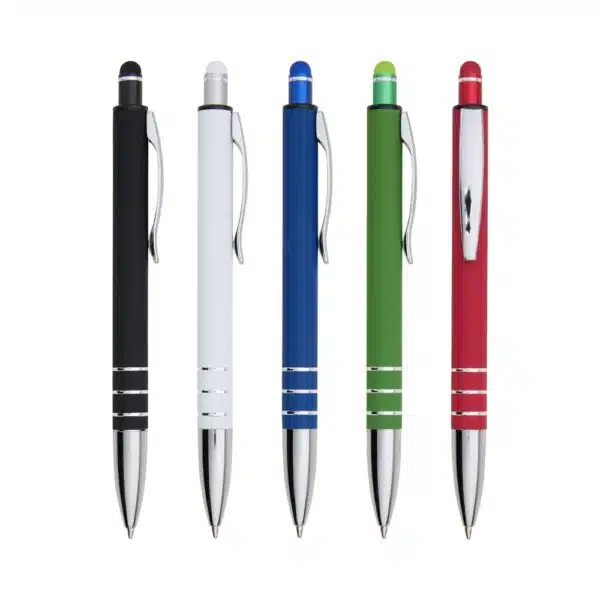 Caneta personalizada metal touch com ponteira stylus