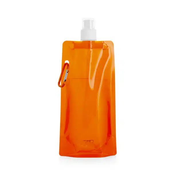 Squeeze dobrável em PE branco para brindes e eventos corporativos