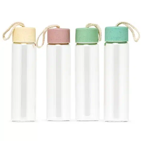Garrafa personalizada vidro 330ml com logo colorido