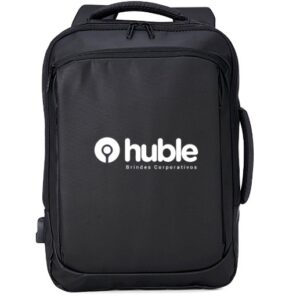Mochila Personalizada Couro Sintético USB 17 Litros - HUBZB-01901B