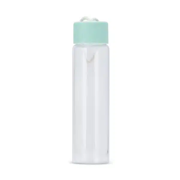 Garrafa vidro verde claro 330ml personalizada com marca
