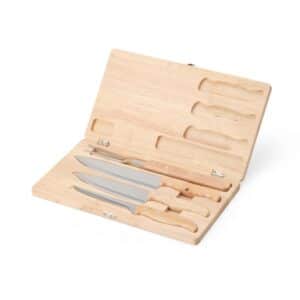 Kit Churrasco Personalizado 4 Peças Inox Estojo Rígido