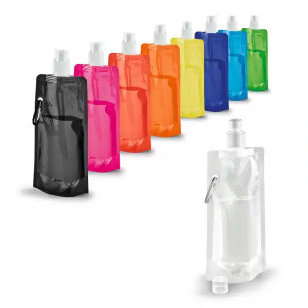Squeeze dobrável personalizado em PE 460ml brinde corporativo