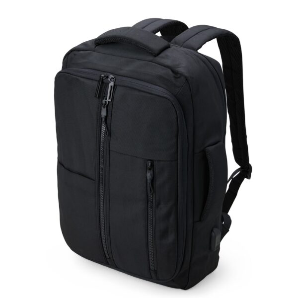 Mochila personalizada nylon 21 litros preta corporativa