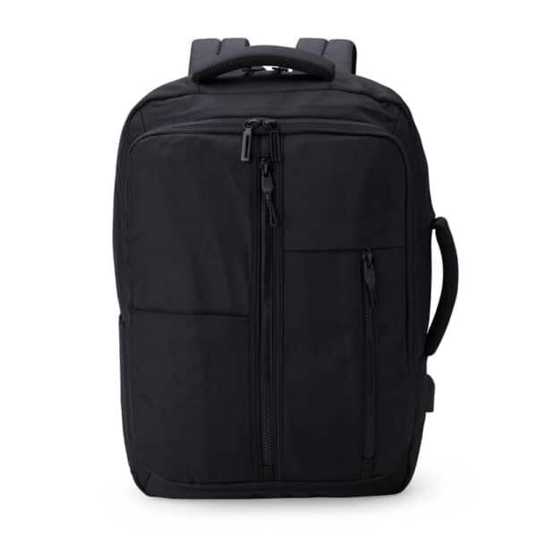 Mochila preta 21L com bordado para brindes empresariais