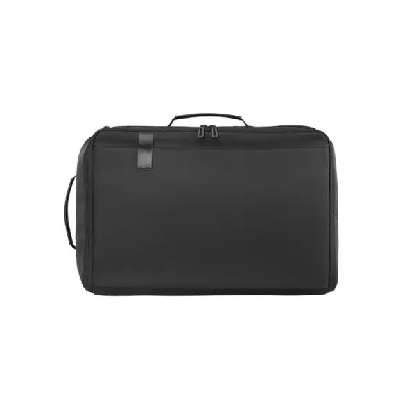 Mochila notebook preta com placa de metal personalizada