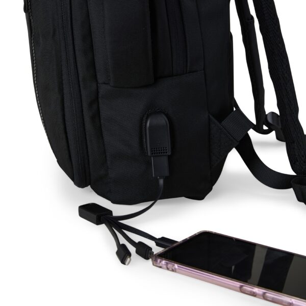 Brinde corporativo mochila preta silk personalizado