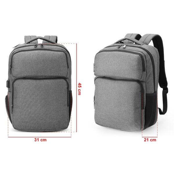Mochila corporativa preta silk screen com logomarca