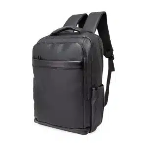 Mochila personalizada couro sintético 36L preta corporativa