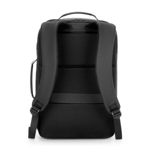 Mochila preta silk screen logo empresa notebook 15 polegadas