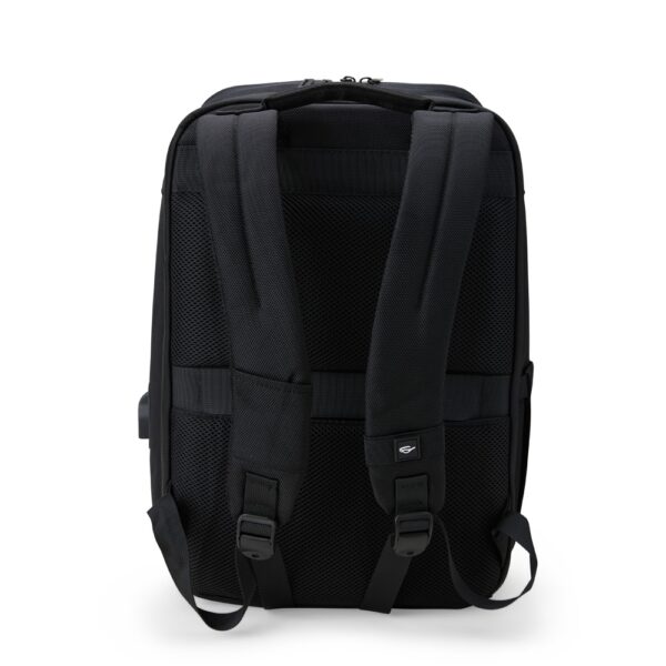 Mochila nylon preta com transfer logo empresa 23L