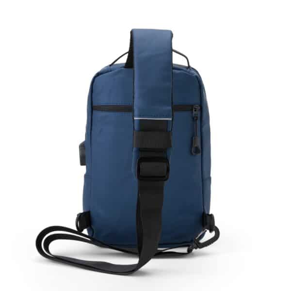 Bolsa personalizada azul USB para eventos corporativos