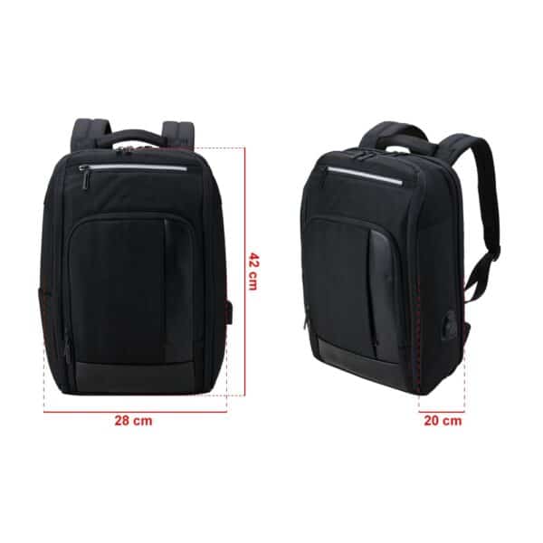 Brinde mochila nylon 23L preta com logo transfer