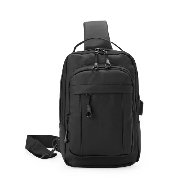Bolsa corporativa personalizada cinza placa metal brinde