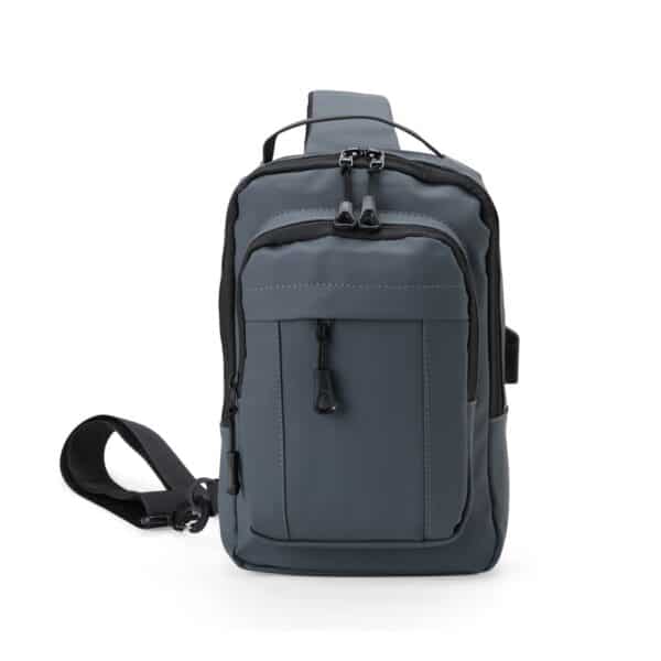 Bolsa ombro empresarial preta gravação silk com logo