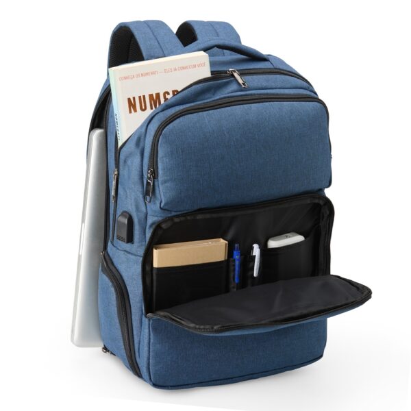Mochila nylon azul com transfer para empresas