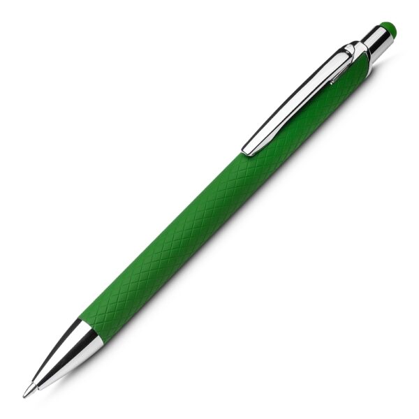 Caneta alumínio verde personalizada gravação a laser