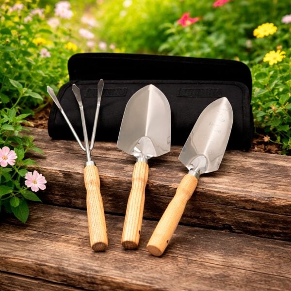 Brinde corporativo kit jardinagem preto personalizado silk