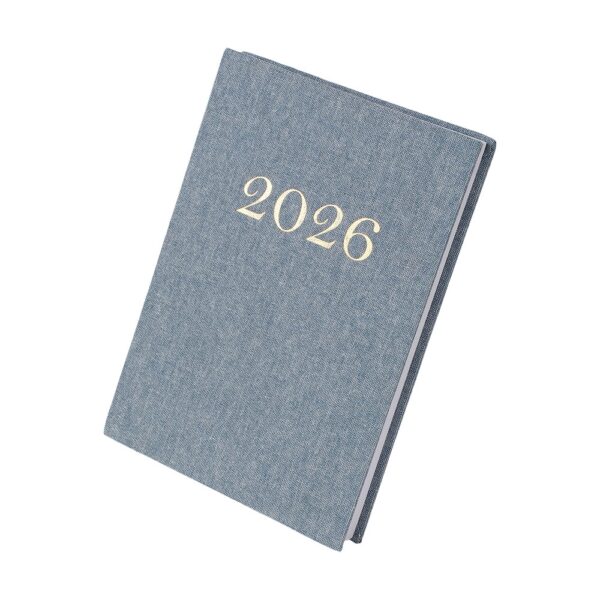 Agenda corporativa linho azul gravação UV digital personalizada