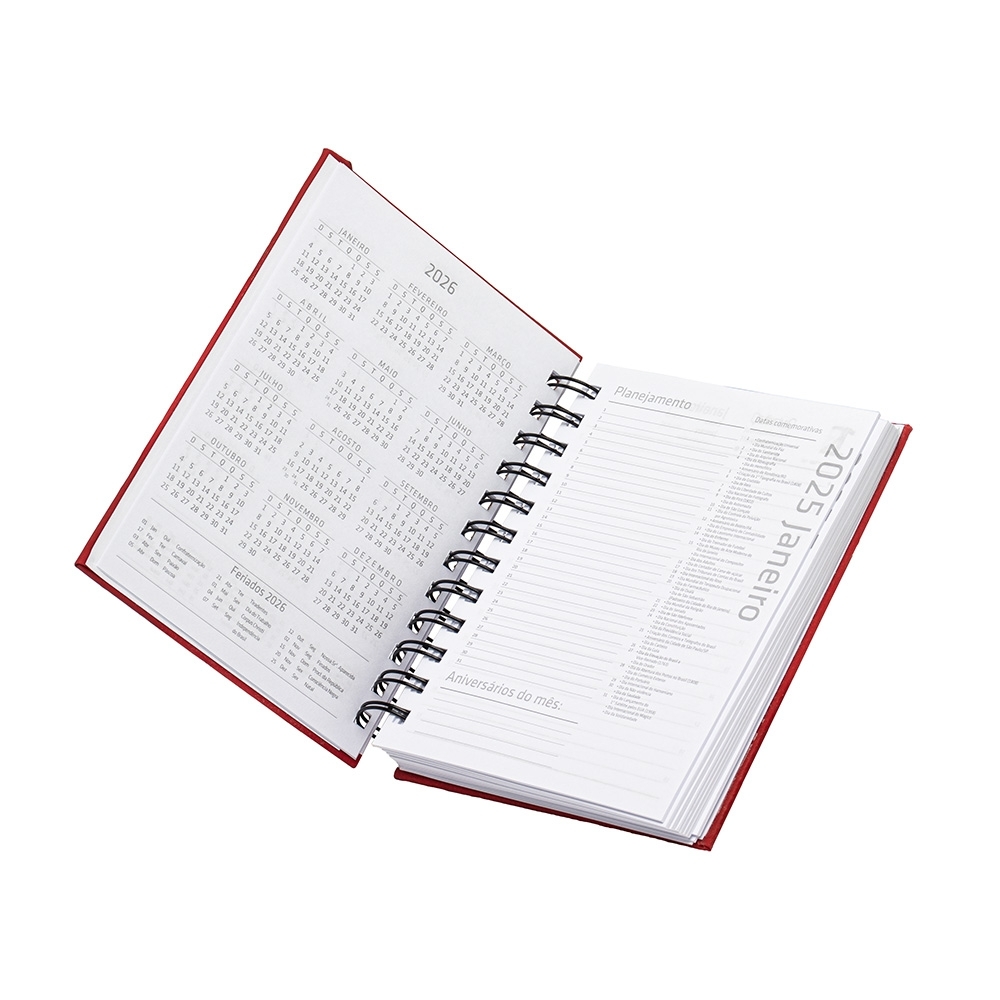 - Huble Brindes Corporativos (17x12 cm) | Agenda Personalizada Anual Emborrachada - HUBZB-14931 - Imagem 4