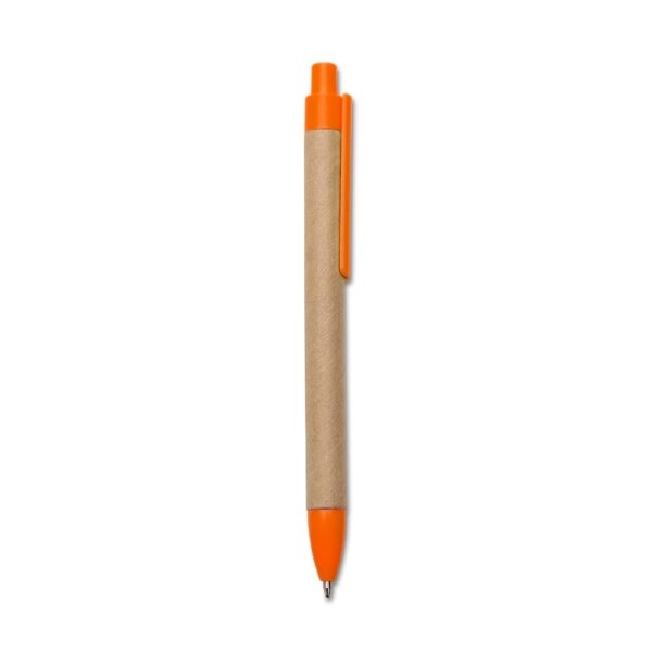 Caneta papelão vermelha personalizada gravação UV