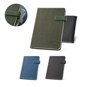 (21x14 cm) | Agenda Personalizada Anual rPET Fecho- HUBSP-66201