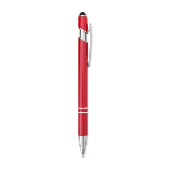 Caneta amarela metal touch brinde gravação laser empresa