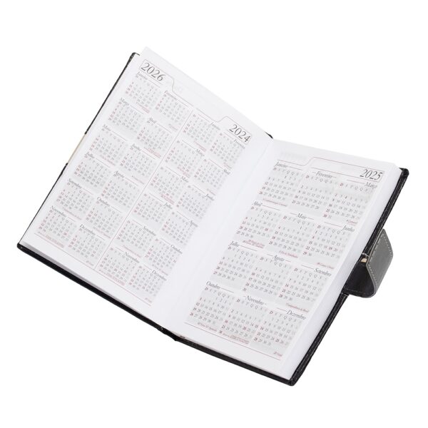 Agenda corporativa personalizada capa couro verde com logo