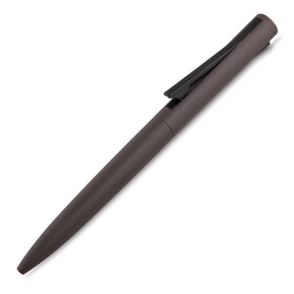 Brinde corporativo caneta metal branca personalizada UV