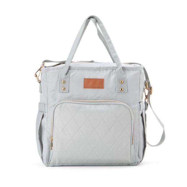Bolsa isotérmica personalizada cinza silk screen B2B