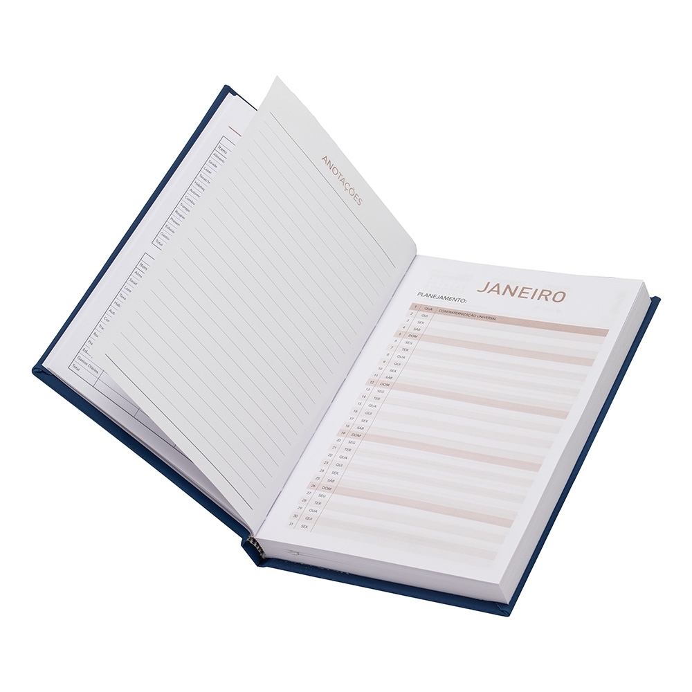 - Huble Brindes Corporativos (21x14 cm) | Agenda Personalizada Anual Emborrachada - HUBZB-14929 - Imagem 8