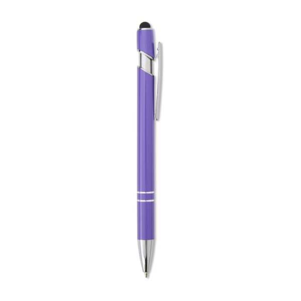 Caneta metal touch preta silk screen brinde empresarial