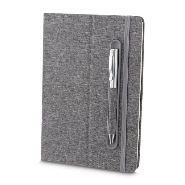 Caderno cinza personalizado gravação silk para clientes