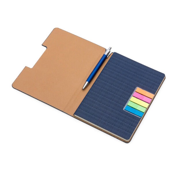 Brinde corporativo caderno preto pauta gravação silk