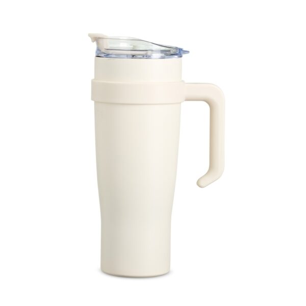 Caneca térmica corporativa preta 1,2L gravação a laser