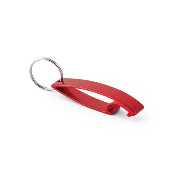 Brinde corporativo chaveiro vermelho gravação laser