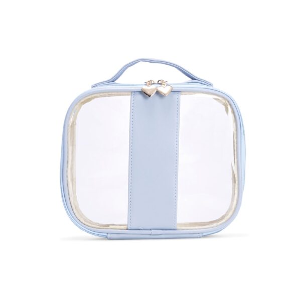Brinde corporativo necessaire PVC verde personalizada
