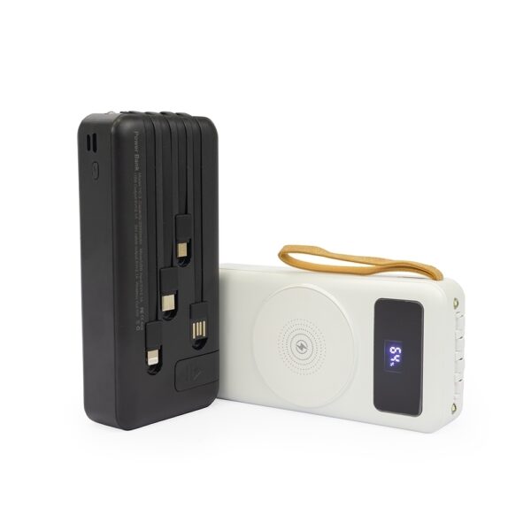 Power bank personalizado 20000mAh branco com lanterna