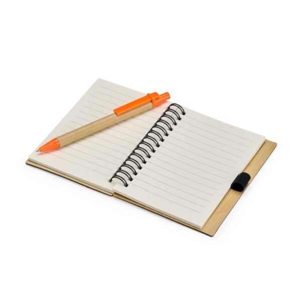 Brinde ecológico caderno verde com pauta personalizado