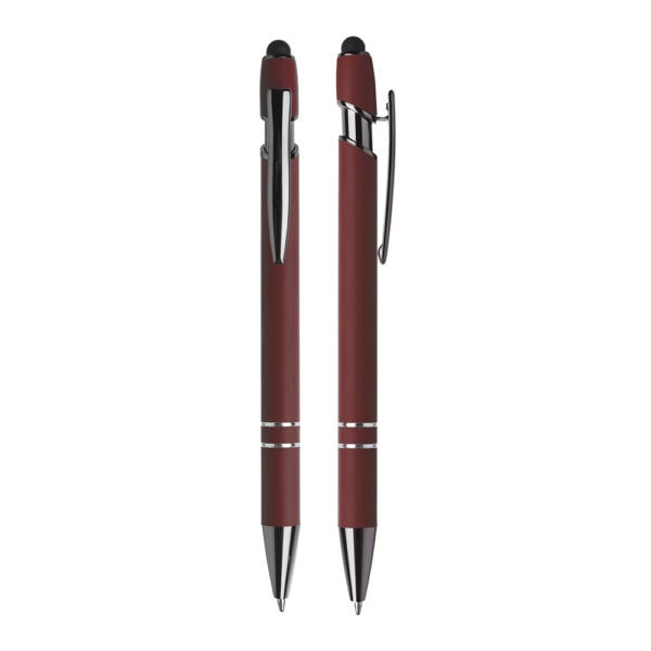Caneta corporativa metal preta gravação silk brinde
