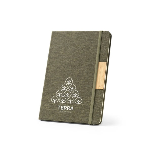 Brinde corporativo caderno verde escuro capa dura A5