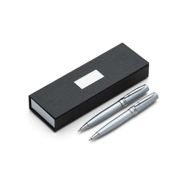 Kit caneta lapiseira preta personalizada gravação laser B2B