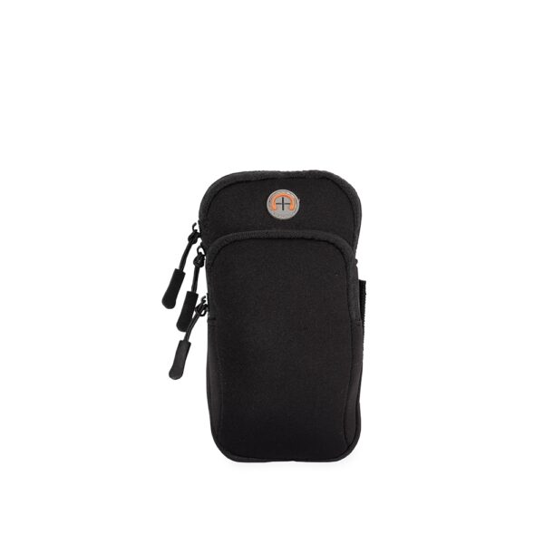 Braçadeira neoprene azul para celular brinde corporativo