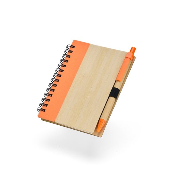 Caderno corporativo ecológico preto gravação silk logo