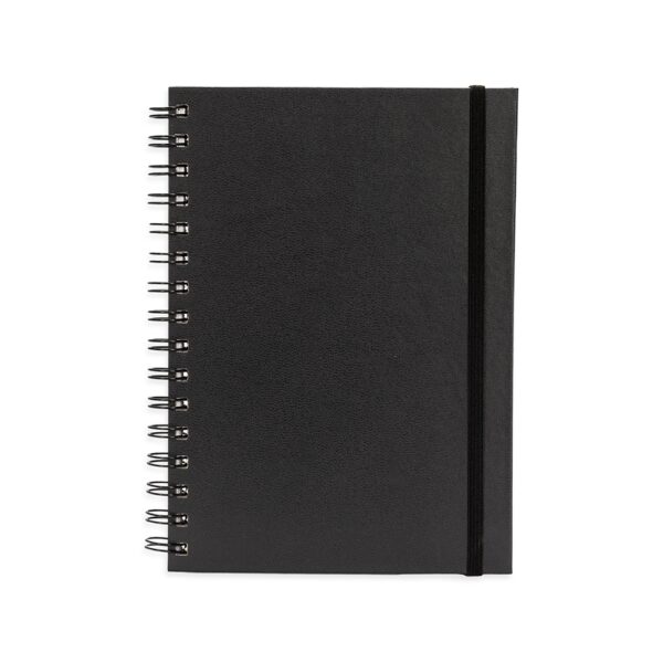 Planner corporativo preto personalizado com marca