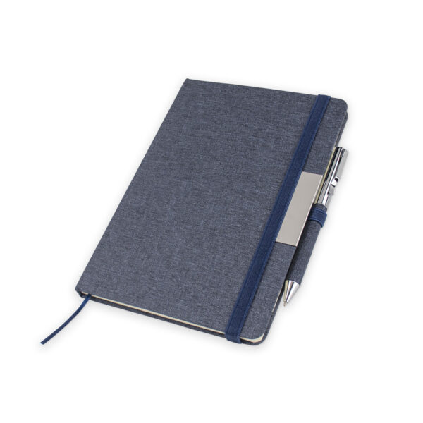 Kit brinde corporativo caderno caneta silk UV digital preto