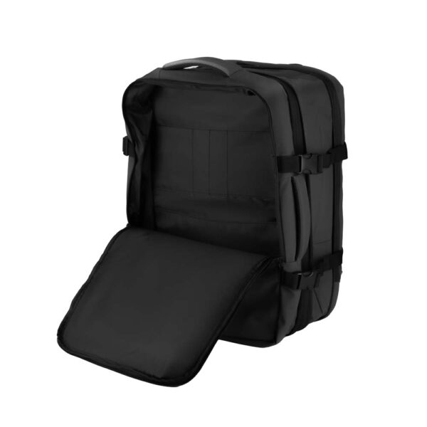 Mochila pasta personalizada azul com expansor lateral