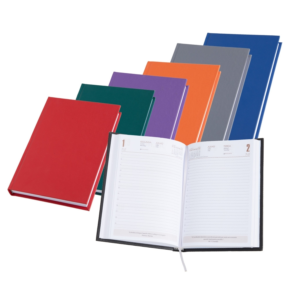 - Huble Brindes Corporativos (20x14 cm) | Agenda Personalizada Anual Cromato - HUBZB-14928